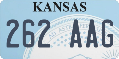 KS license plate 262AAG