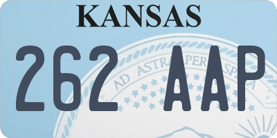 KS license plate 262AAP