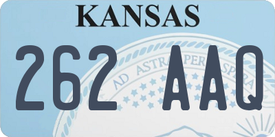 KS license plate 262AAQ