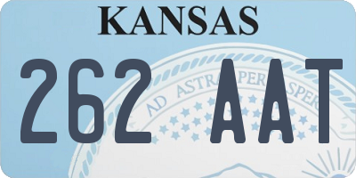 KS license plate 262AAT