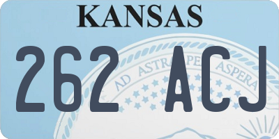 KS license plate 262ACJ