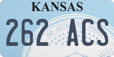 KS license plate 262ACS
