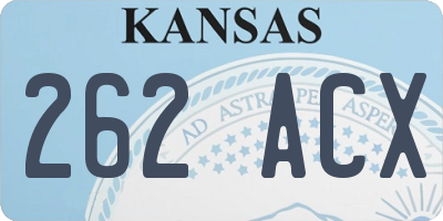 KS license plate 262ACX