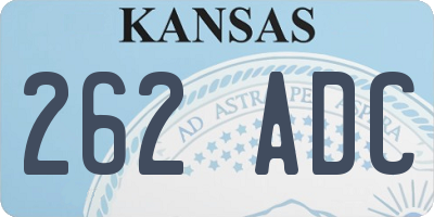 KS license plate 262ADC