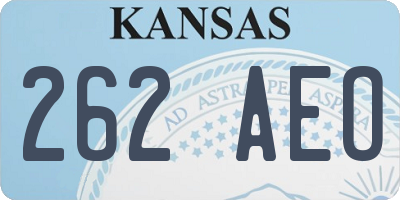 KS license plate 262AEO