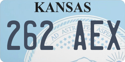KS license plate 262AEX