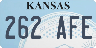 KS license plate 262AFE