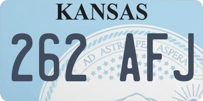 KS license plate 262AFJ