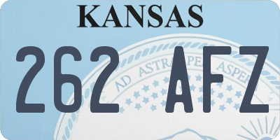 KS license plate 262AFZ