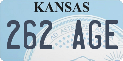 KS license plate 262AGE