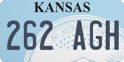KS license plate 262AGH