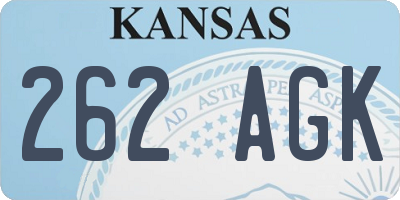 KS license plate 262AGK
