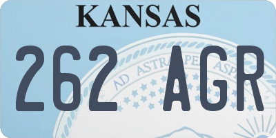 KS license plate 262AGR
