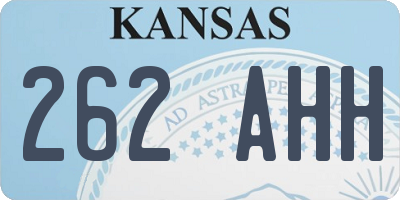 KS license plate 262AHH