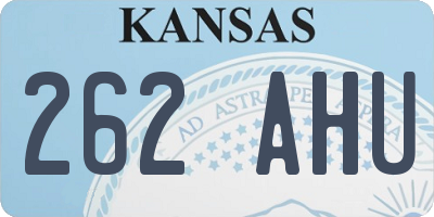 KS license plate 262AHU