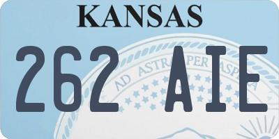 KS license plate 262AIE