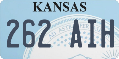 KS license plate 262AIH