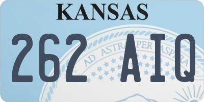KS license plate 262AIQ