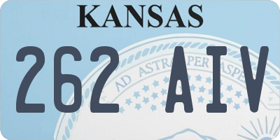 KS license plate 262AIV