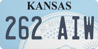 KS license plate 262AIW