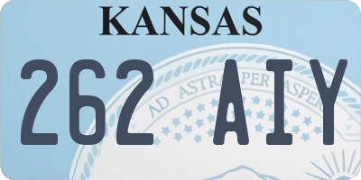 KS license plate 262AIY
