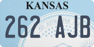KS license plate 262AJB