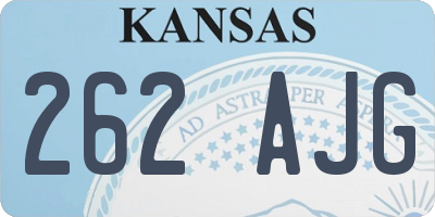 KS license plate 262AJG