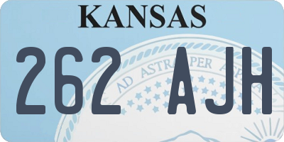 KS license plate 262AJH