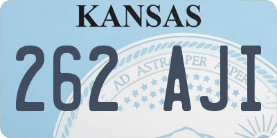 KS license plate 262AJI