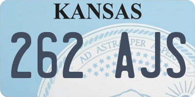 KS license plate 262AJS