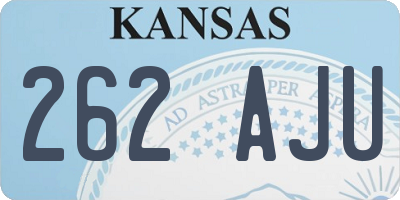 KS license plate 262AJU