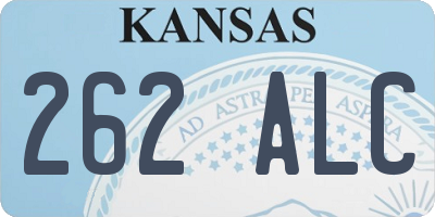 KS license plate 262ALC