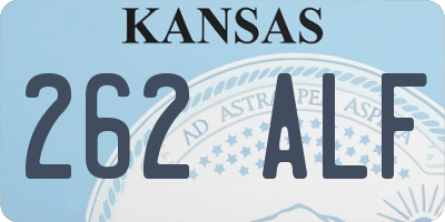 KS license plate 262ALF