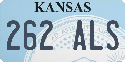 KS license plate 262ALS