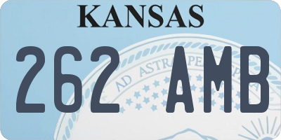 KS license plate 262AMB