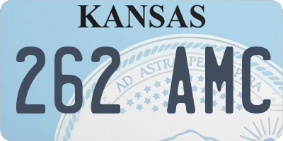KS license plate 262AMC