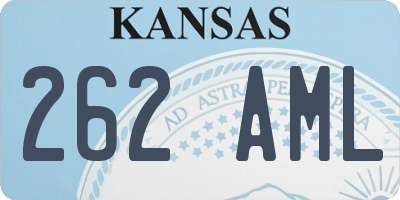KS license plate 262AML