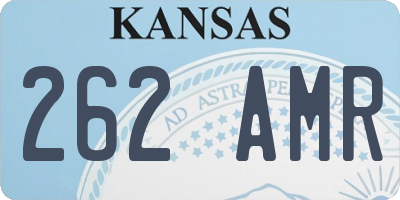 KS license plate 262AMR