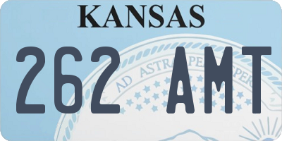 KS license plate 262AMT