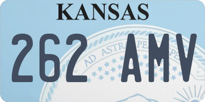 KS license plate 262AMV