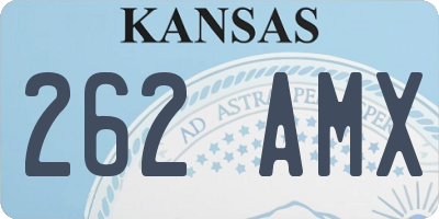 KS license plate 262AMX