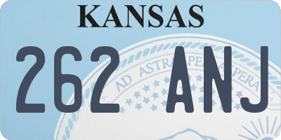 KS license plate 262ANJ
