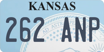 KS license plate 262ANP