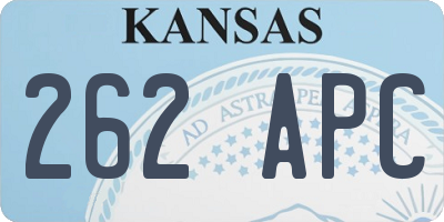 KS license plate 262APC