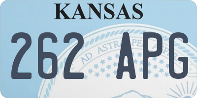 KS license plate 262APG