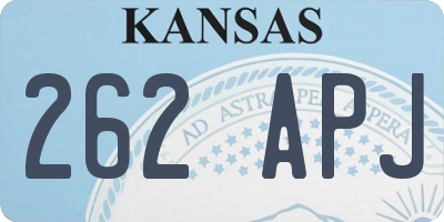 KS license plate 262APJ