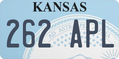 KS license plate 262APL