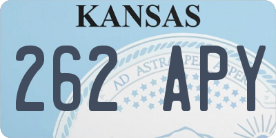 KS license plate 262APY