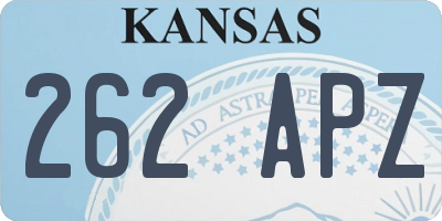 KS license plate 262APZ