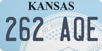 KS license plate 262AQE